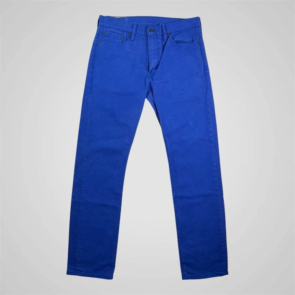 Levis 513‎ Slim Straight Jeans Mens 32x32 Vibrant Blue Stretch Denim Pants